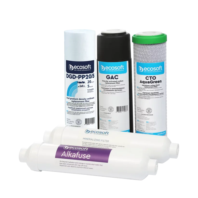 Sada náhradných filtračných vložiek Ecosoft PURE Alkafuse