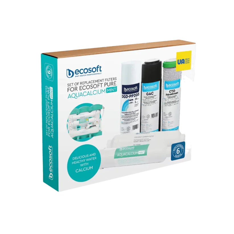 Sada náhradných filtračných vložiek Ecosoft PURE AquaCalcium MINT