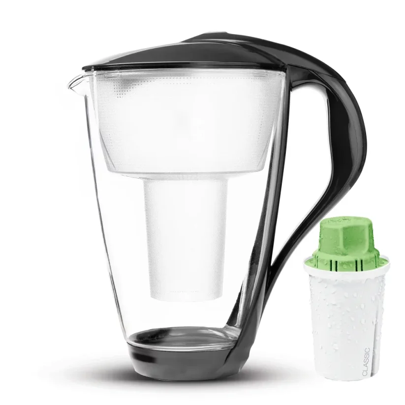 Prémiová filtračná kanvica GLASS Ion Pitcher - Farba: Grafit