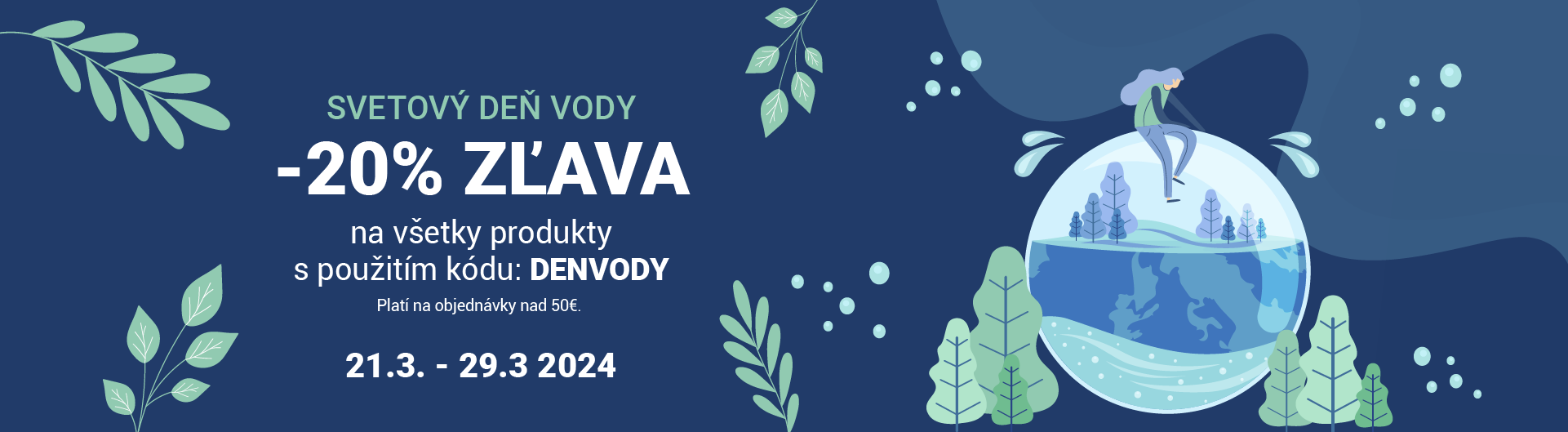 Svetový deň vody 2024 - zľava 20% na filtre na vodu cista voda